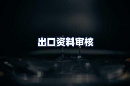 出口资料审核